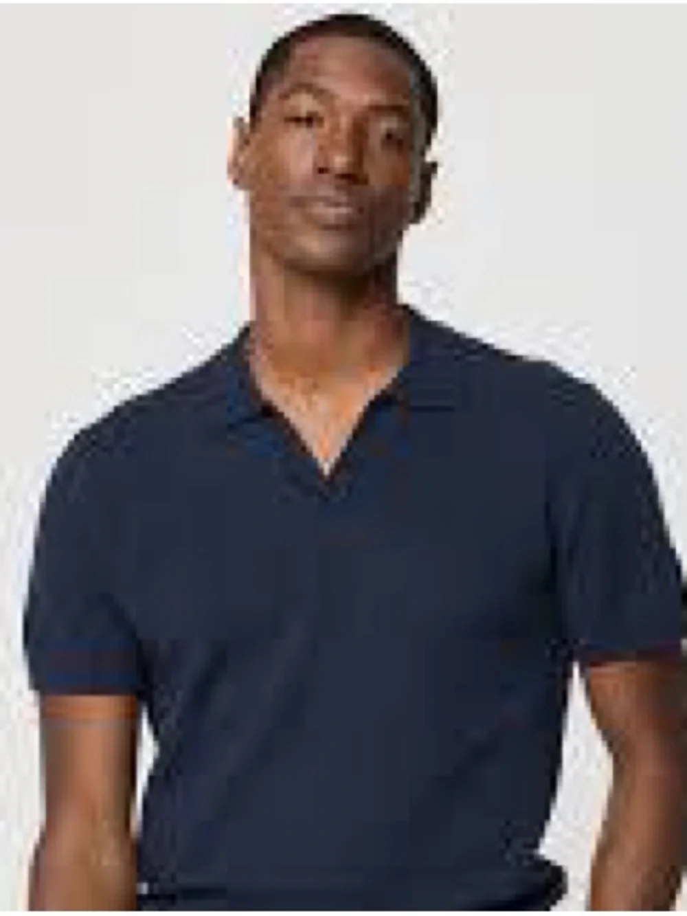 J. Crew Men's Navy Short-Sleeve Open-Collar Polo